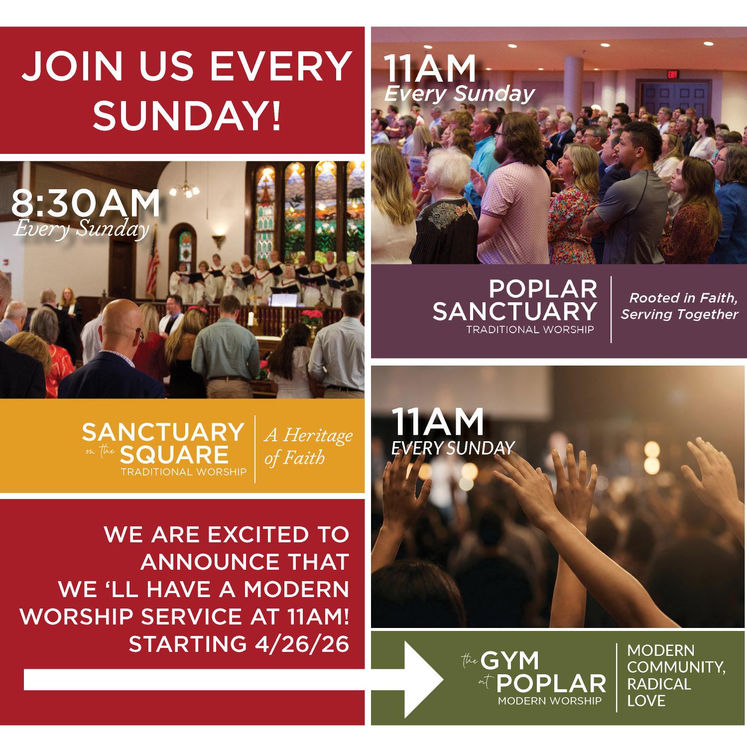 Join Us Every Sunday!